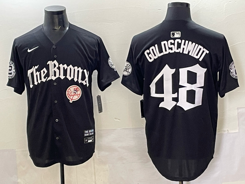 Men New York Yankees #48 Goldschmidt black MLB 2025 Nike jersey 025->milwaukee brewers->MLB Jersey